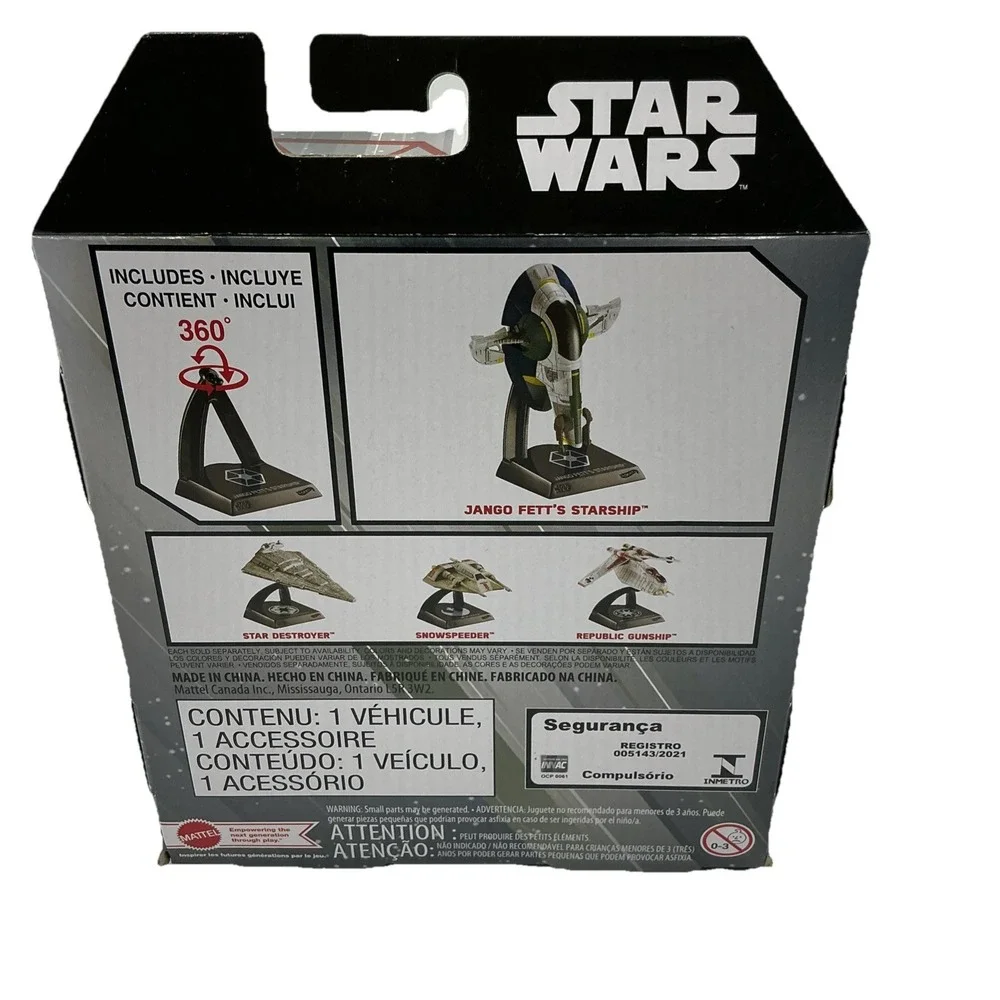 Hot Wheels Star Wars Jango Fett's Starship Die Cast Ship #09 Mattel New